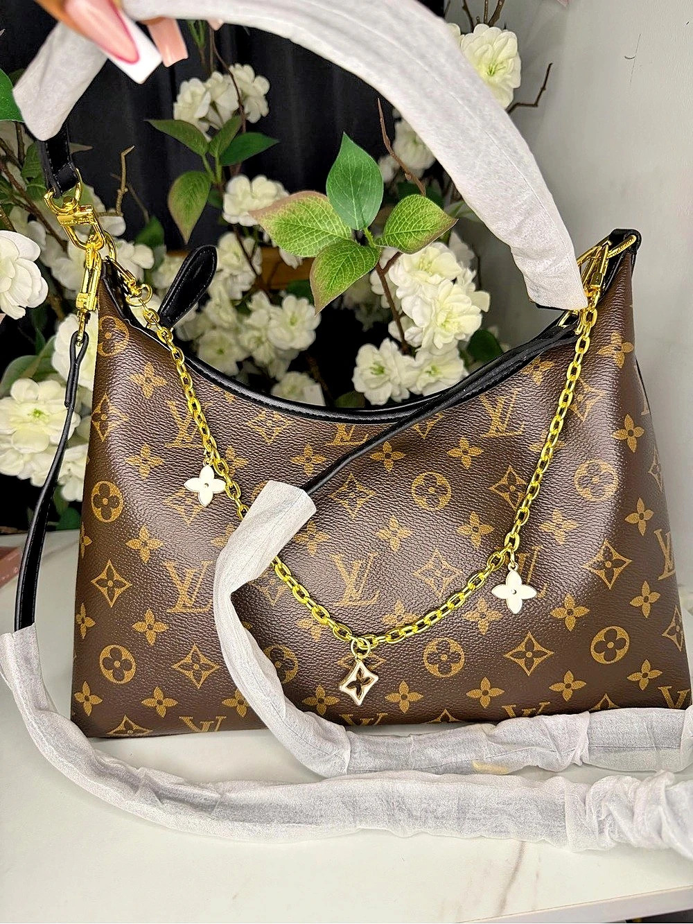 Loop Hobo Bag Brown & Gold